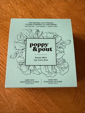 NEW Poppy & Pout Sweet Mint Lip Care Duo